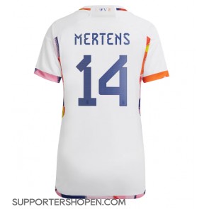 Belgien Dries Mertens #14 Borta Matchtröja Dam VM 2022 Kortärmad